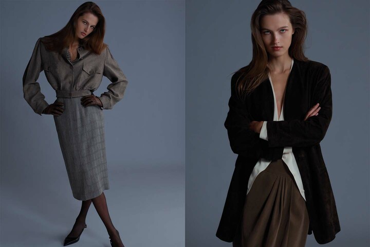 ジョルジオ アルマーニのアーカイブコレクションを着用した女性