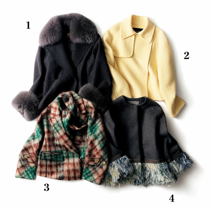 「ファビアナ フィリッピ」「ドゥロワー」「J&M デヴィッドソン」「インドゥエリス」のコート