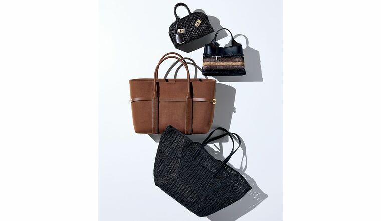 フェラガモ、トッズ、ロロ・ピアーナ、ブルネロ クチネリのナチュラル素材のトートバッグ