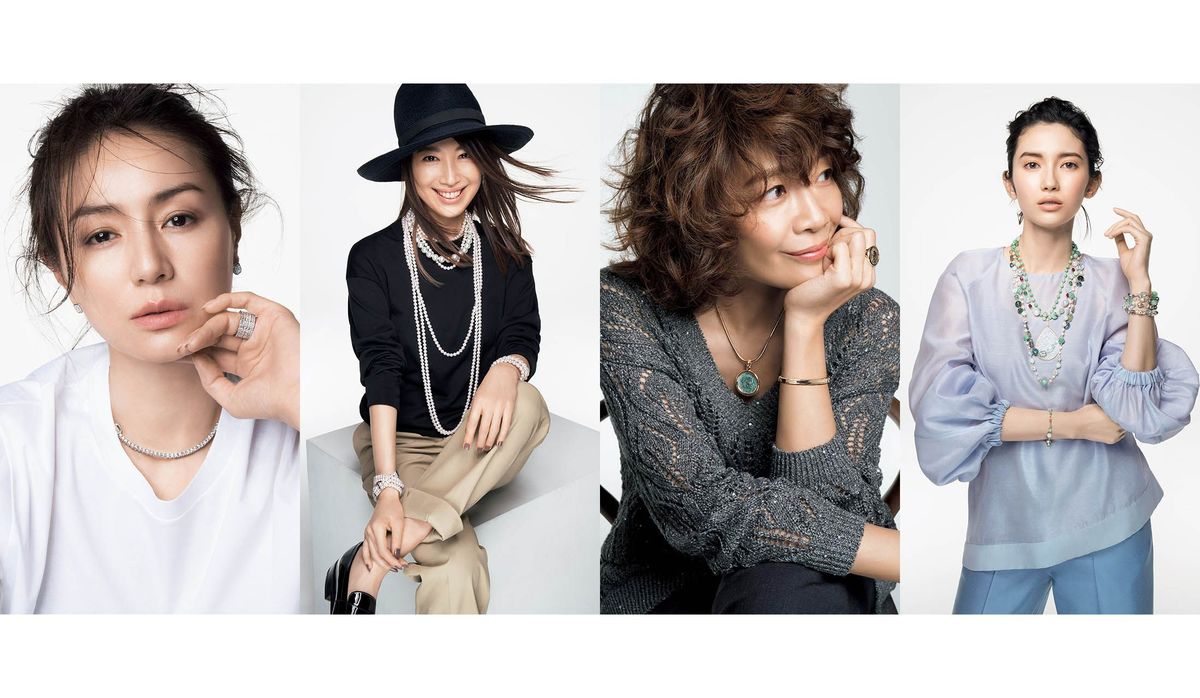 井川遥さん、村治佳織さん、ヤマザキマリさん、市川紗椰さん、4人が魅せるジュエリースタイリング | Precious.jp（プレシャス）