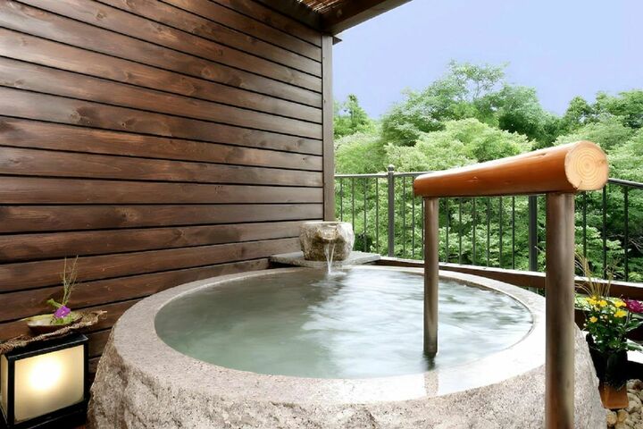 客室露天風呂の一例