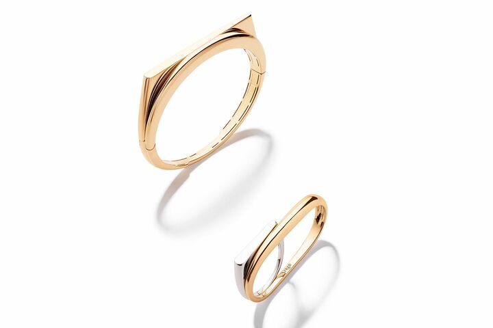 上から／ブレスレット［YG］¥761,000・リング［WG×YG］¥355,000 