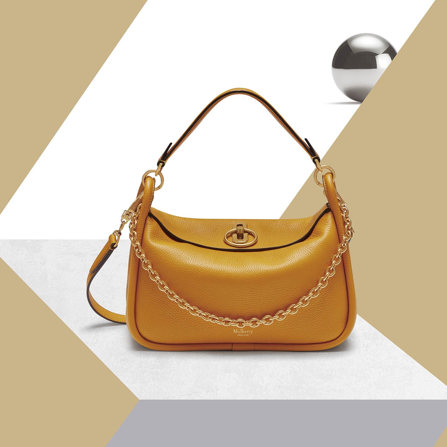 バッグ 「LEIGHTON(レイトン)」¥167,400【縦16×横25×マチ10cm、カラー:ディープアンバー】