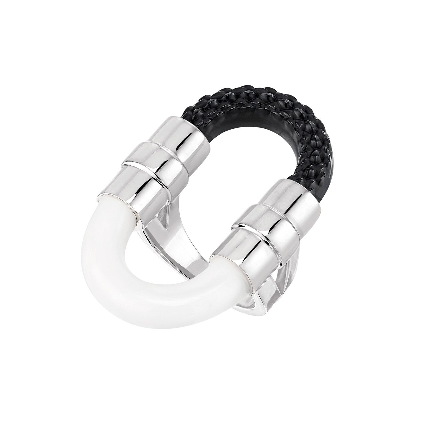 シャンンパングラスをもつ指先まで美しく。リング【クリスタル×シルバープレーテッドメタル×レジン】¥26,000(税抜)