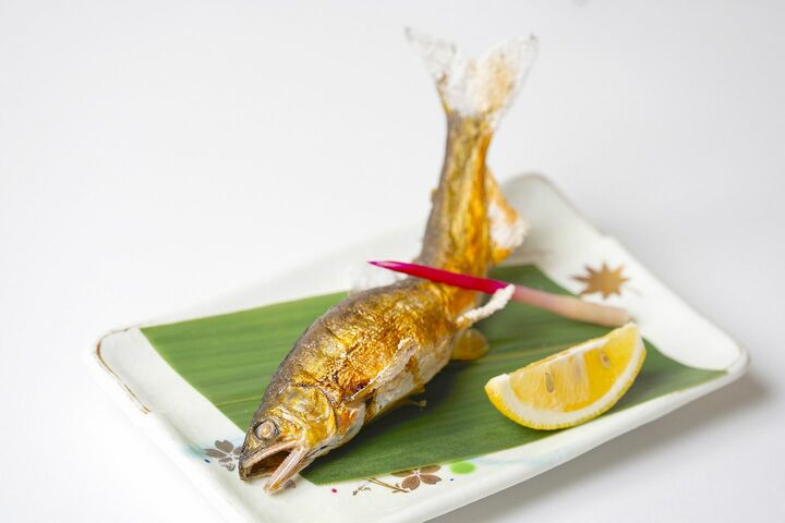 子持ち鮎の塩焼き