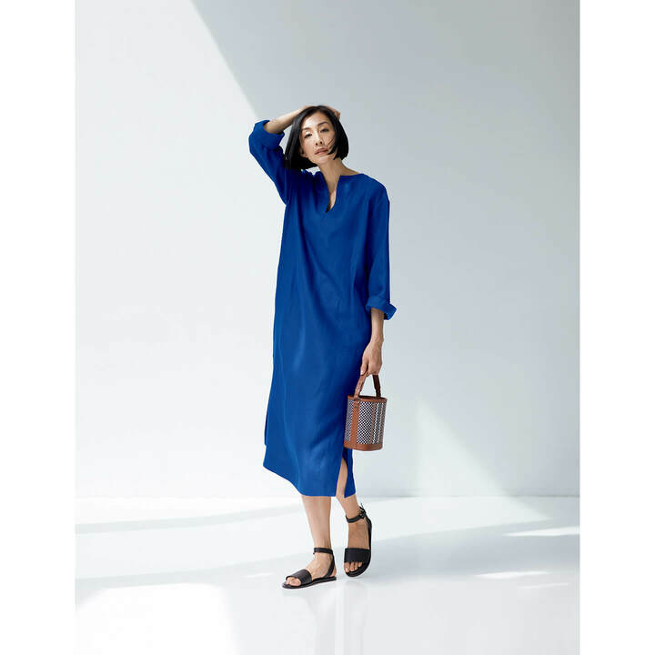 ワンピース［共布ベルト付き］