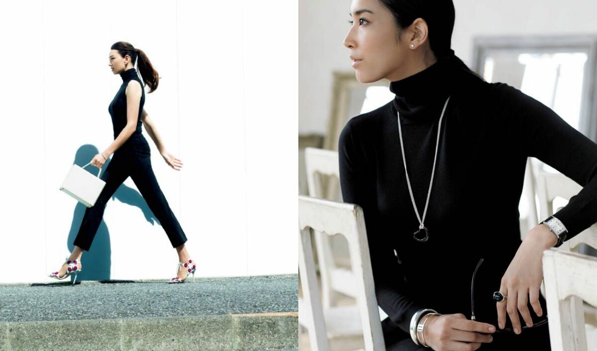 黒ニットコーデ15選【2018秋｜レディース】｜スキニーとのコーデや