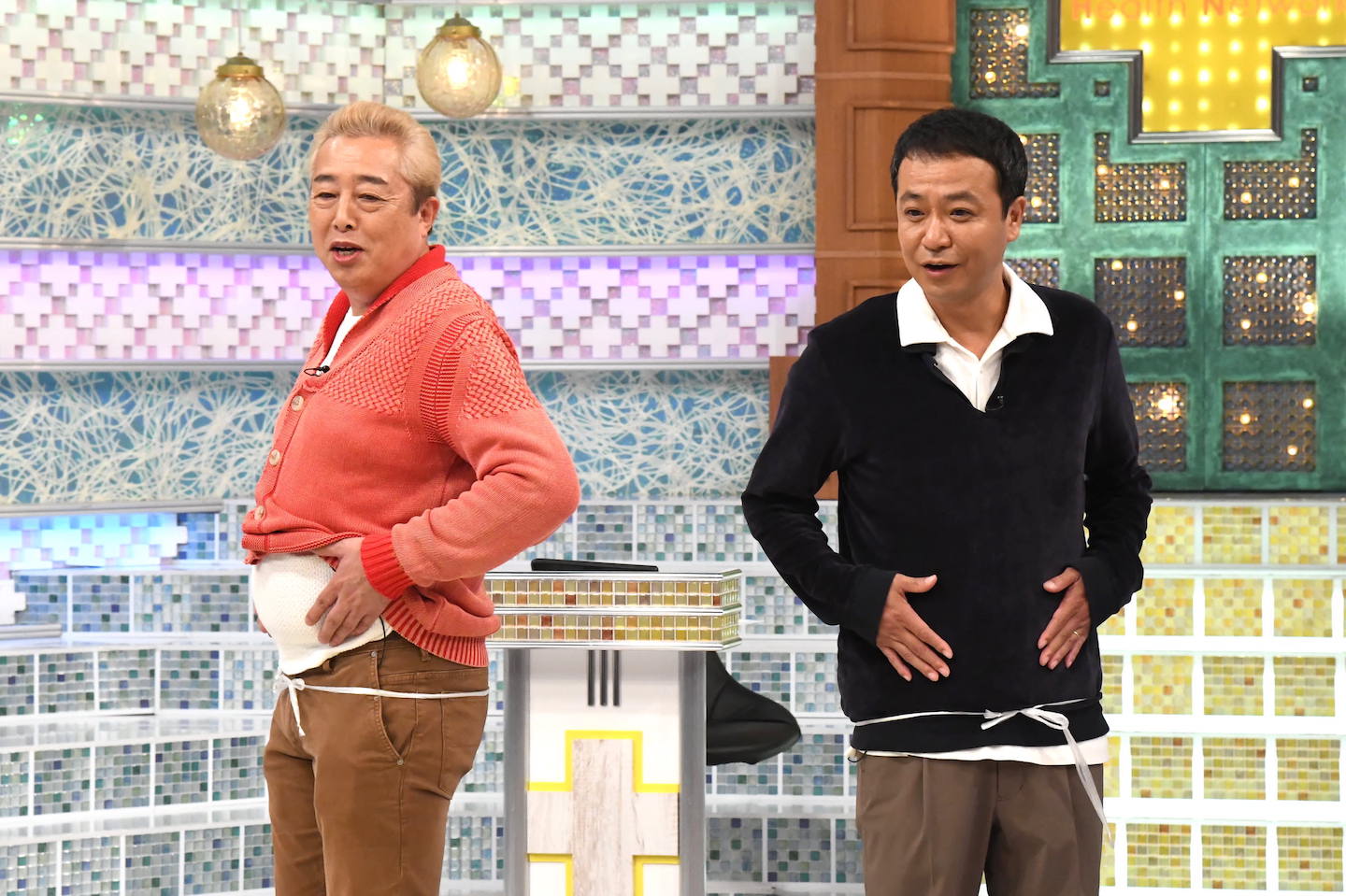 ガダルカナル・タカさんと中山秀征さん ©ABCテレビ