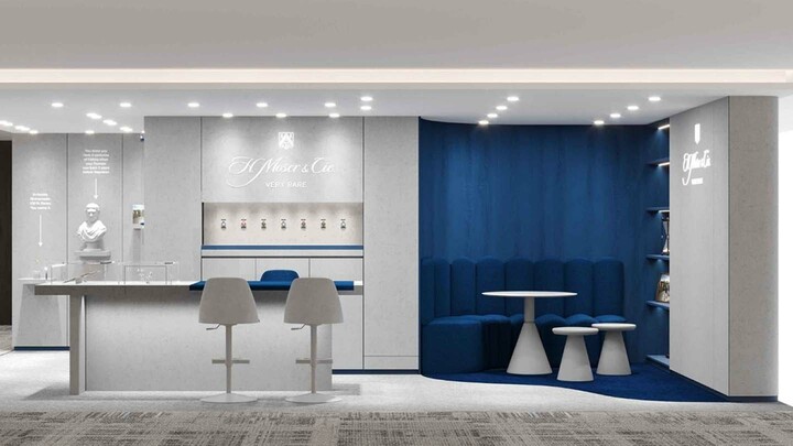 2026年10月11日（日）大丸福岡天神店にグランドオープンする「H. モーザー コーナー 大丸福岡天神店」内観カット