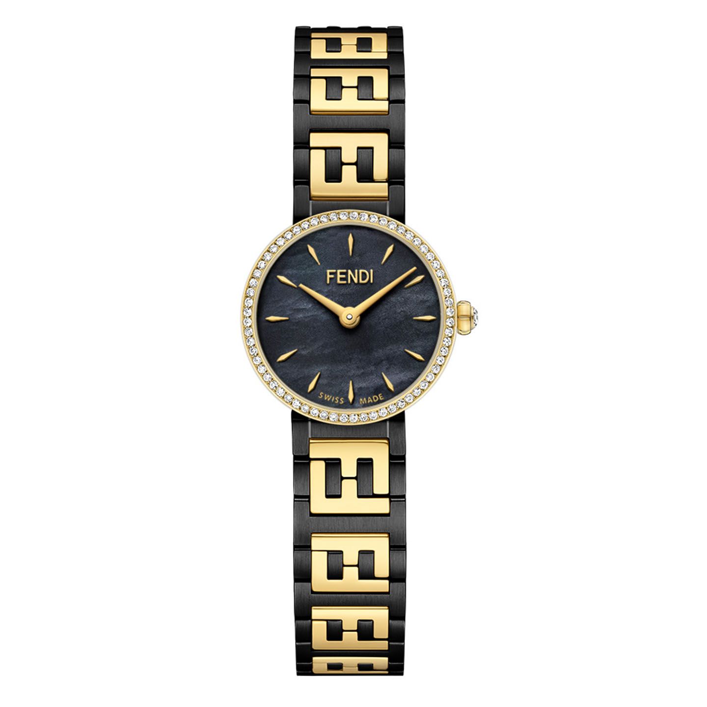 時計「Forever Fendi(フォーエバー フェンディ)」¥235,000 ●ケース:ステンレススチール×ホワイトダイヤモンド×サファイアクリスタル×マザー・オブ・パール ●ケース径:19mm ●防水性:30m ●スイス製クオーツ