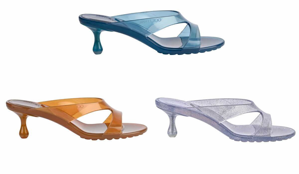 JIMMY CHOO ミュールサンダル JIMMY CHOO】ぷっくりヒールが愛らしい！ 夏の素足を涼やかに彩る