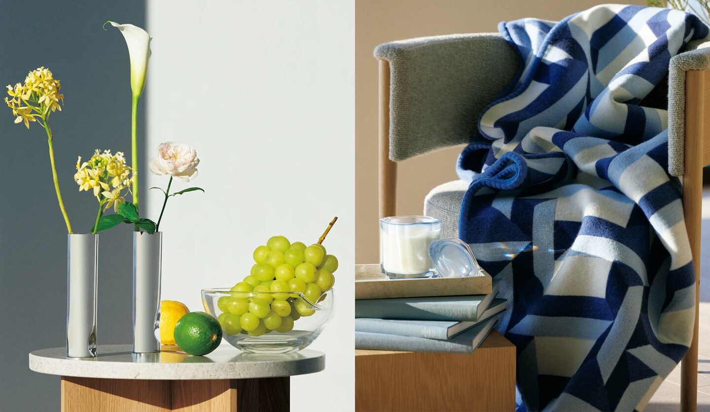 ティファニーのホーム&ギフトグッズを用いたインテリアコーディネート