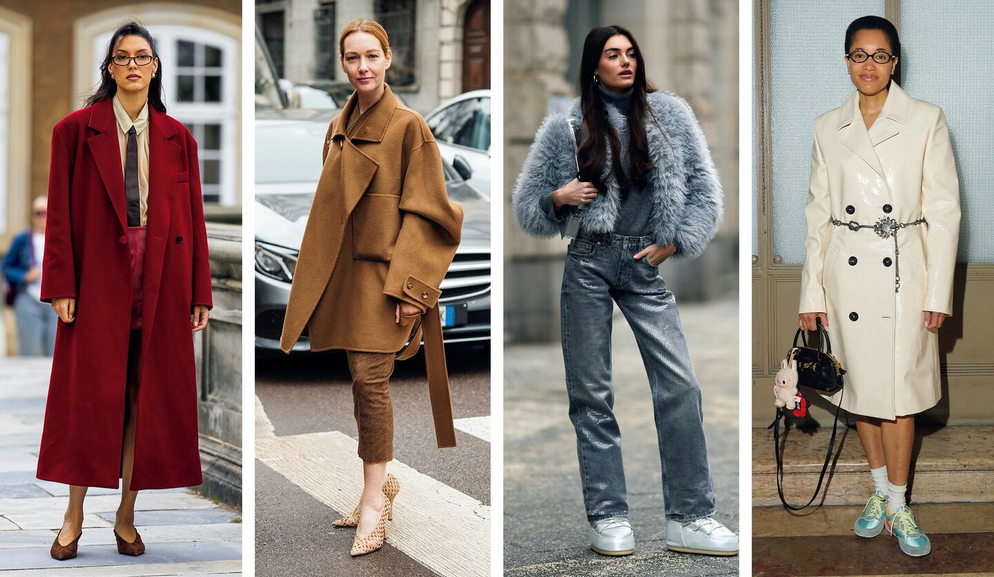 コートを着用したセレブスナップ