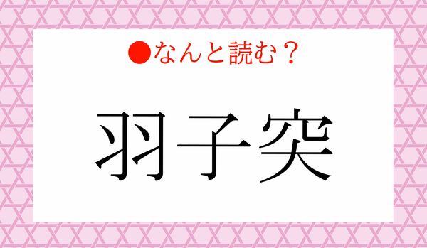 「はねことつ」ではありません！「羽子突」ってなんと読む？