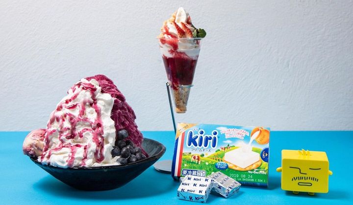 台湾発・新食感かき氷「ICE MONSTER」表参道店と、クリームチーズNo.1ブランド「Kiri」のコラボメニューが、4月23日から5月19日までの期間限定で登場！