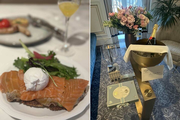 Hôtel du Louvreの客室での様子