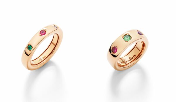 ポメラートの「イコニカ」コレクションより新作に注目!3色のカラージェムストーンが輝くバンドリングが登場