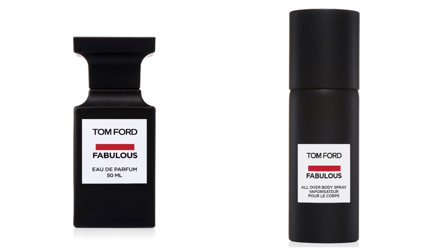 トム フォードの香水「F ファビュラス オード パルファム スプレィ」とボディーフレグランス「F ファビュラス オール オーバー ボディ スプレィ」の写真