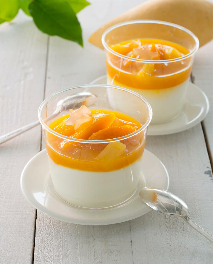 みずみずしいマンゴーの絹ごし杏仁