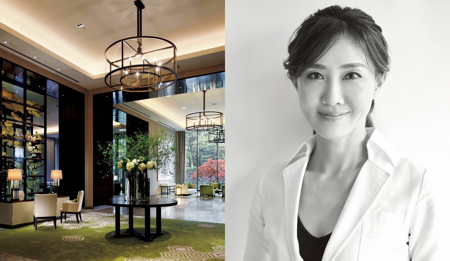皮膚科医の松倉クリニック代官山・貴子院長とパレスホテル東京のロビー写真