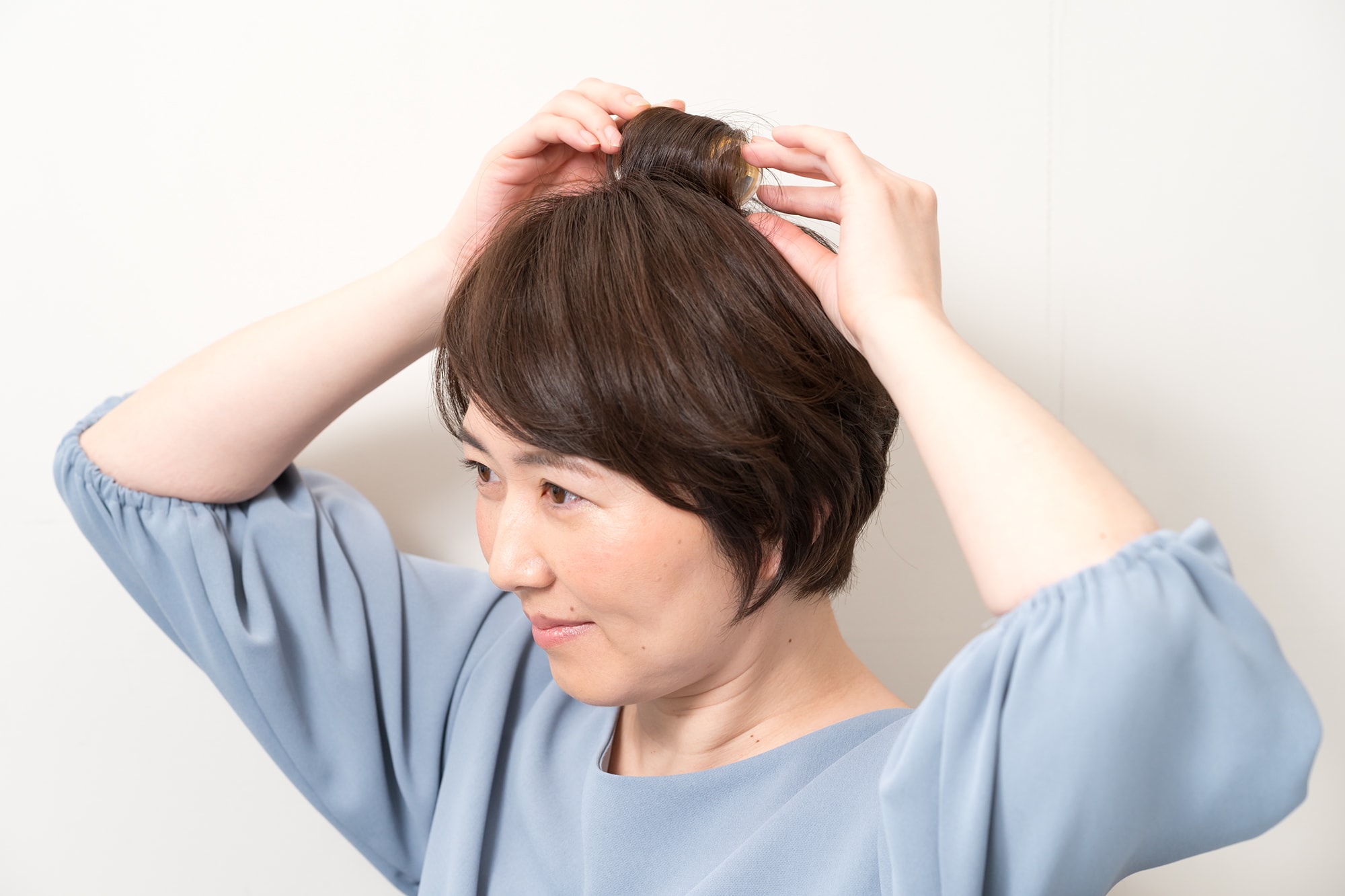 頭頂部の立ち上げは必須