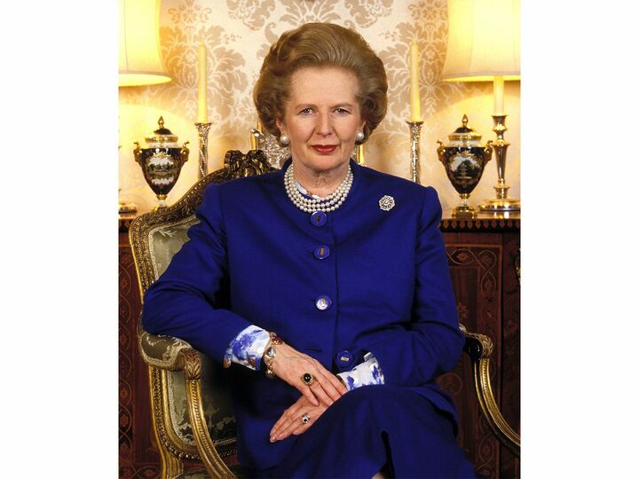 1988 年 1 月 22 日、フランスのニュース雑誌『L'Express』のインタビューを受けたサッチャー首相。