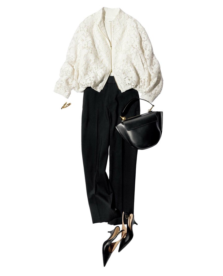 高橋リタさんのスタイリングによるアウターを主役にしたコーディネート