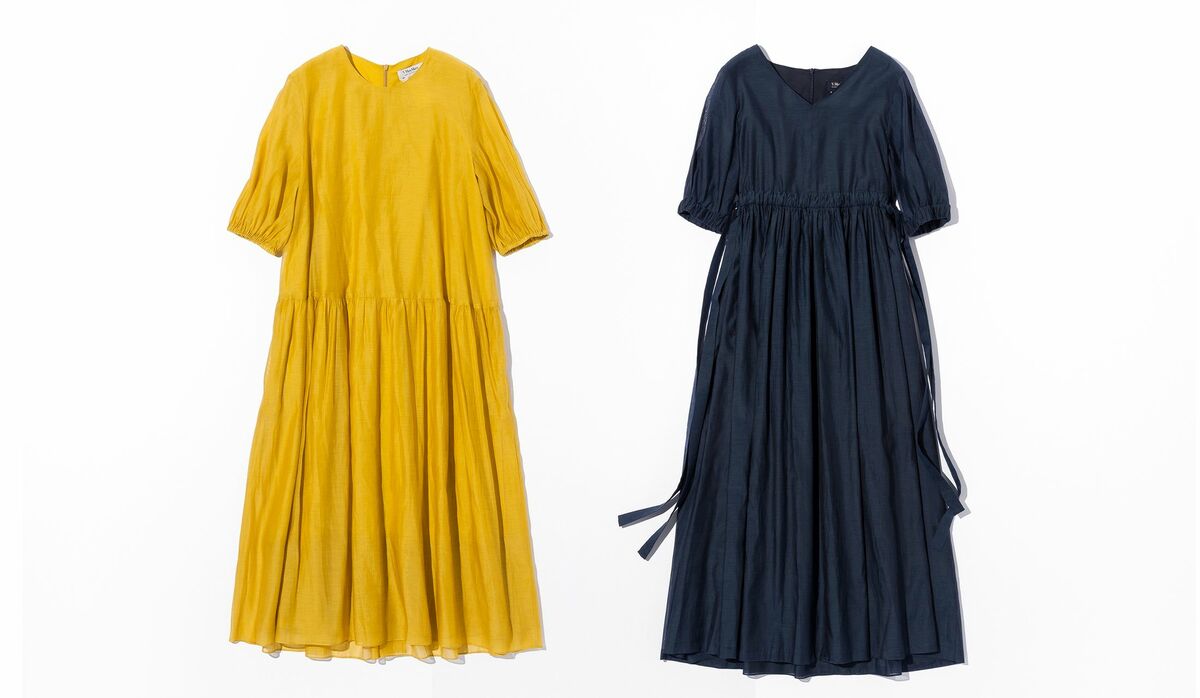 美品✨MAX MARA ボリュームスリーブ ギャザー ワンピース シルク100 img_42e77462cabe471babcb8d1827