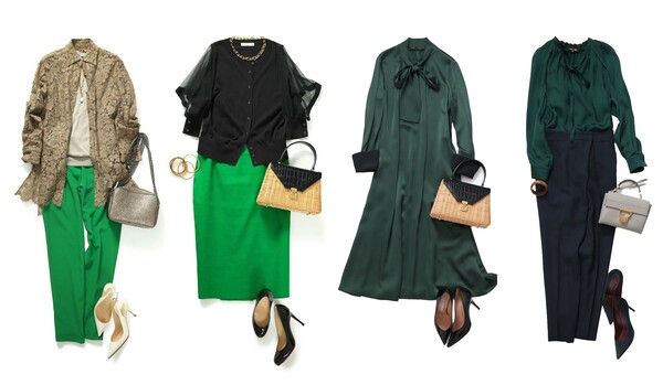 【好評連載まとめ】人気スタイリスト・望月律子さんがおすすめする「グリーンカラー」でエレガントに着映えるコーデ4選