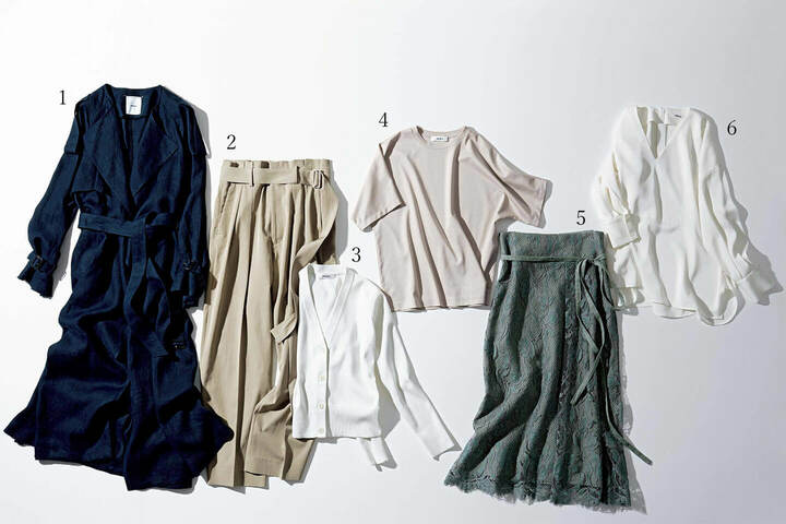 1.￥120,000・2.￥33,000・3.￥32,000・4.￥9,000・5.￥82,000・6.￥28,000（ebure）　[Precious2019年3月号240-241ページ]