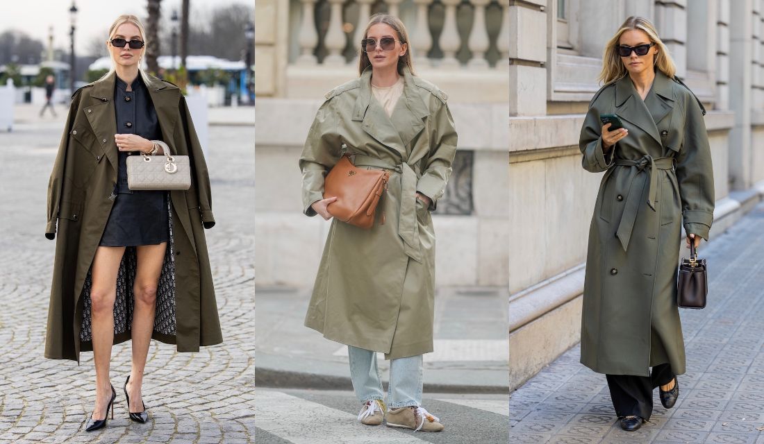 セリーヌのカーキのトレンチコートでエレガントに | Precious.jp