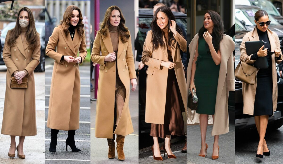 キャサリン皇太子妃vsメーガン妃！定番キャメルコートの着こなし6選