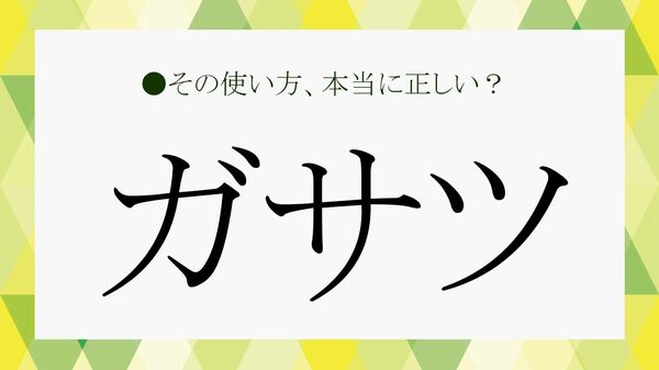 「ガサツな女性」の「ガサツ」とは？「雑」との違い、「ガサツ」と言われる人の特徴など意味をおさらい！【大人の語彙力強化塾】