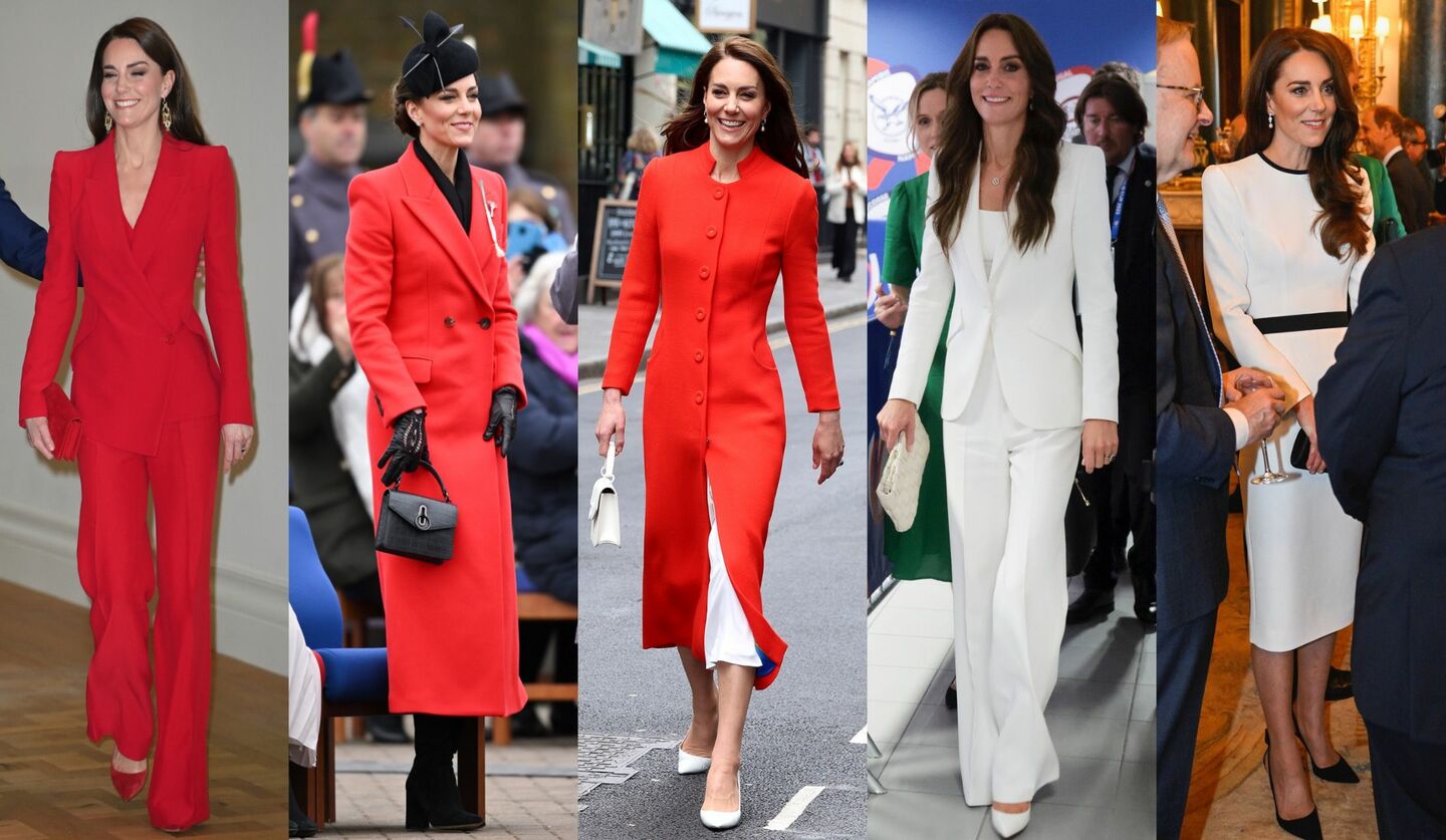 キャサリン皇太子妃が2023年に披露した紅白の装い5選
