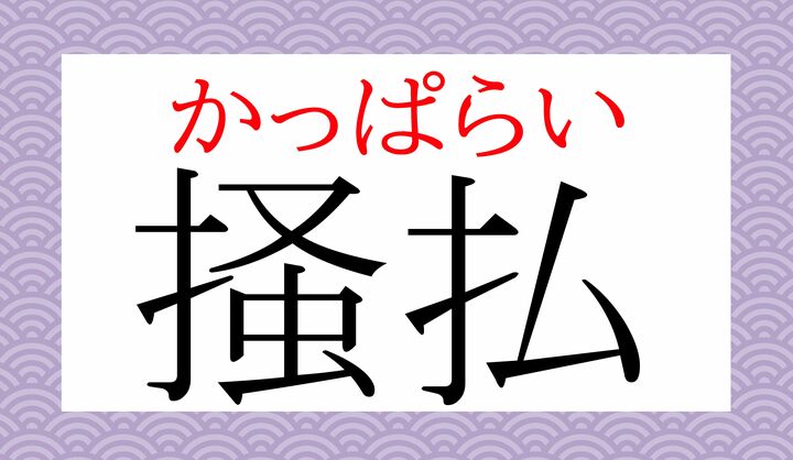 「かっぱらい」にも漢字表記があるのです。