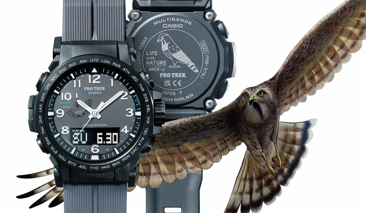 カシオ　プロトレック　日本自然保護協会コラボ プロトレック」と「日本自然保護協会」とのコラボレーションモデルは