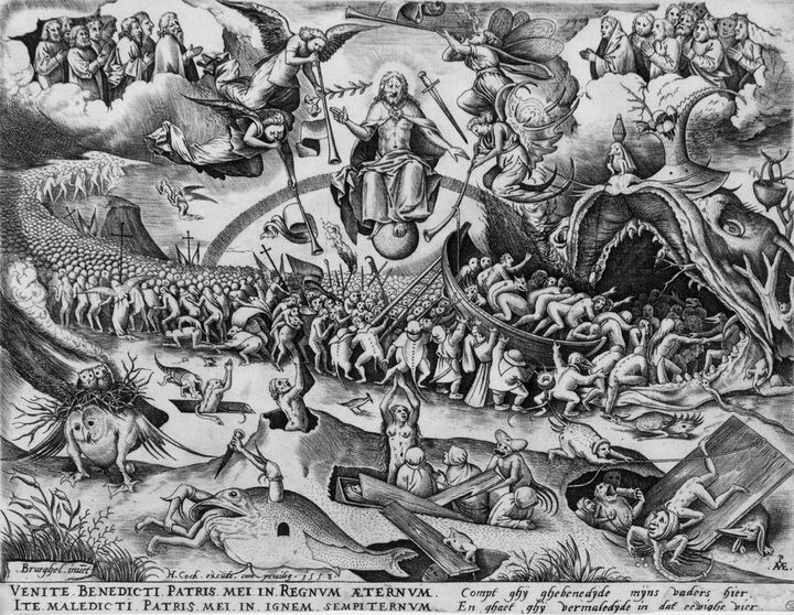 ピーテル・ブリューゲル1 世 [下絵]　ピーテル・ファン・デル・ヘイデン [彫版]　《最後の審判》　1558年　Private Collection