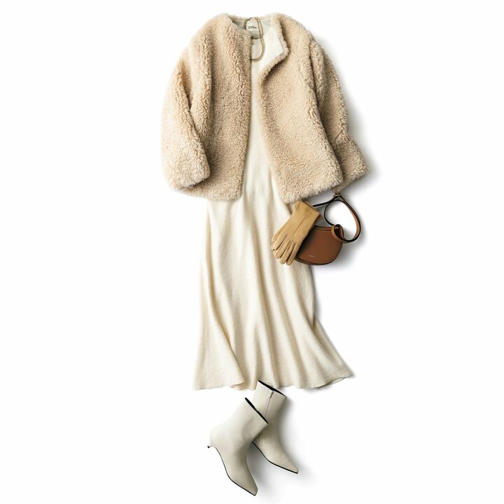 冬コーデ_1,ワンピース_1,コート_1