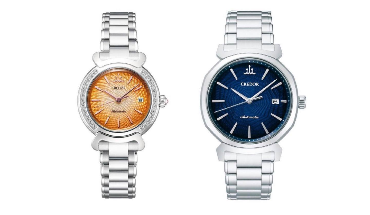 クレドール誕生45周年を記念した、「リネアルクス」限定モデルの時計2本