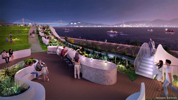 下関リゾートのテラス