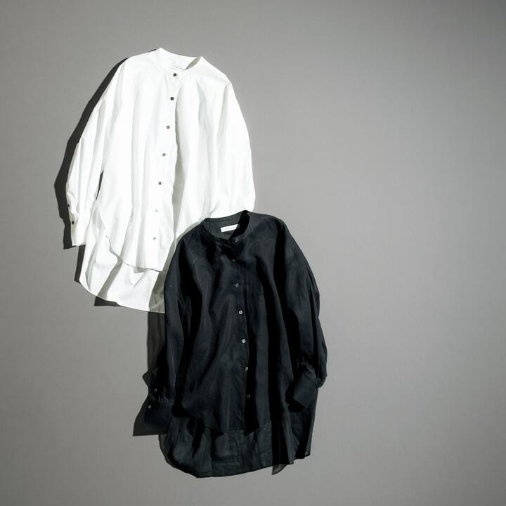 エッセン・ロートレアモンのシャツ各¥26,000【カラー:ホワイト、ブラック】