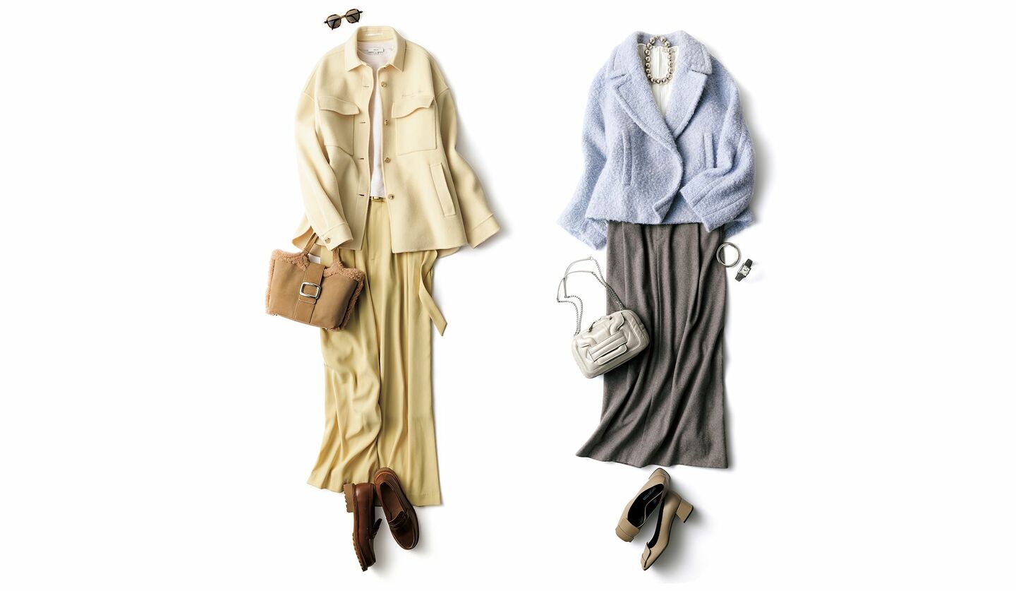 ステートメントカラーの着こなし2例