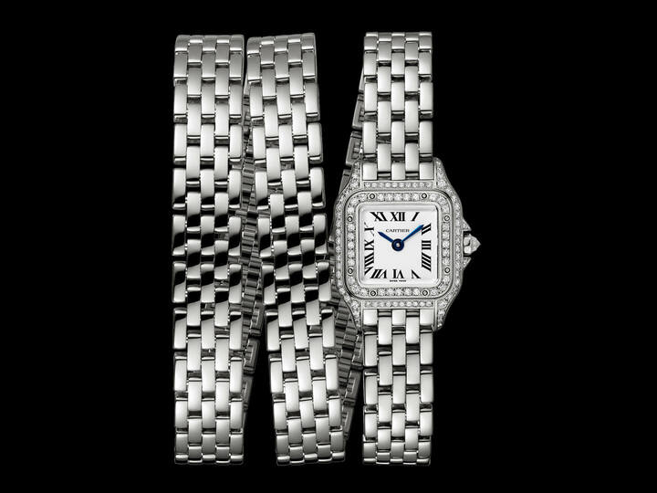 パンテール ドゥ カルティエ ウォッチ ミニ￥4,860,000（税込）[ホワイトゴールド、ダイヤモンド0.42カラット、クォーツ]　© Cartier