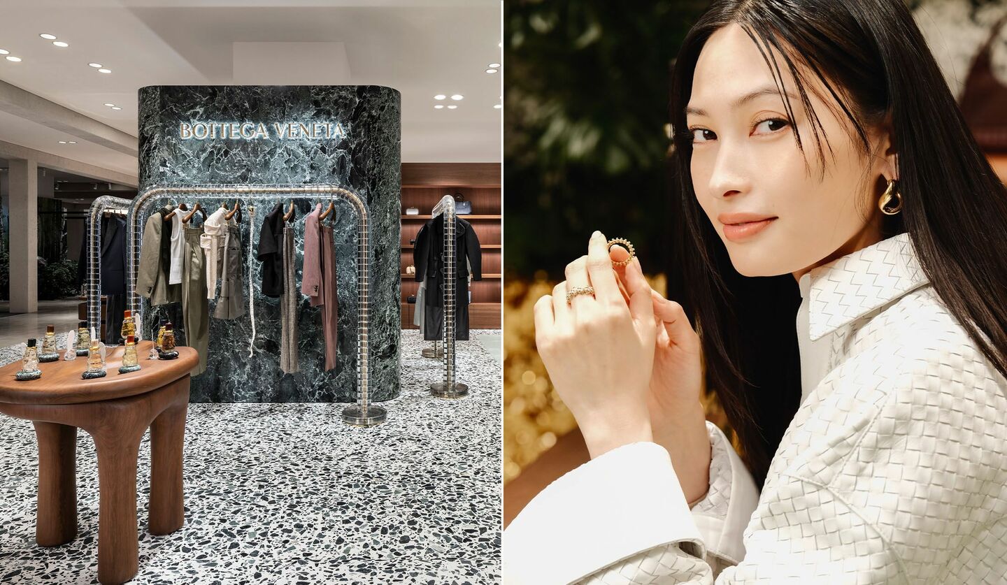 リニューアルしたボッテガ・ヴェネタ梅田阪急店と、来訪された大政絢さん