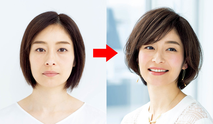 課題:ペタンコボブが大顔に見える原因に