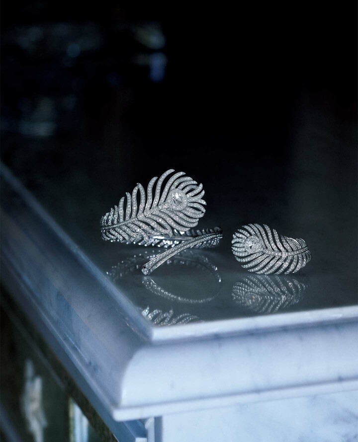 ブシュロン『プリュム ドゥ パオン』のリングとブレスレット