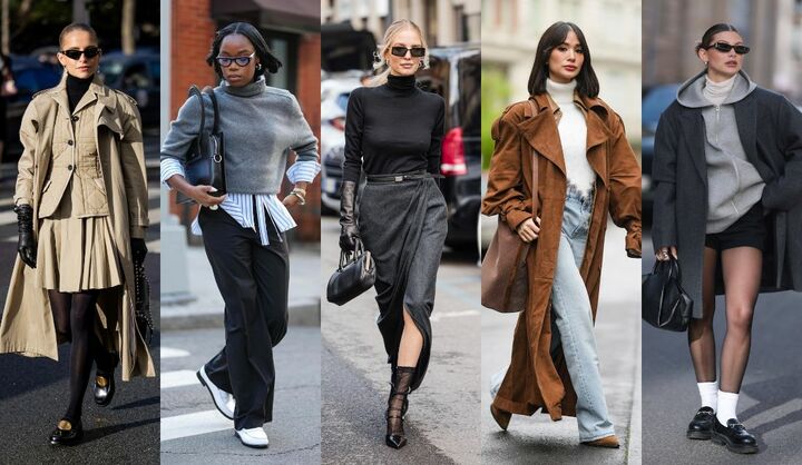 タートルネックコーデ