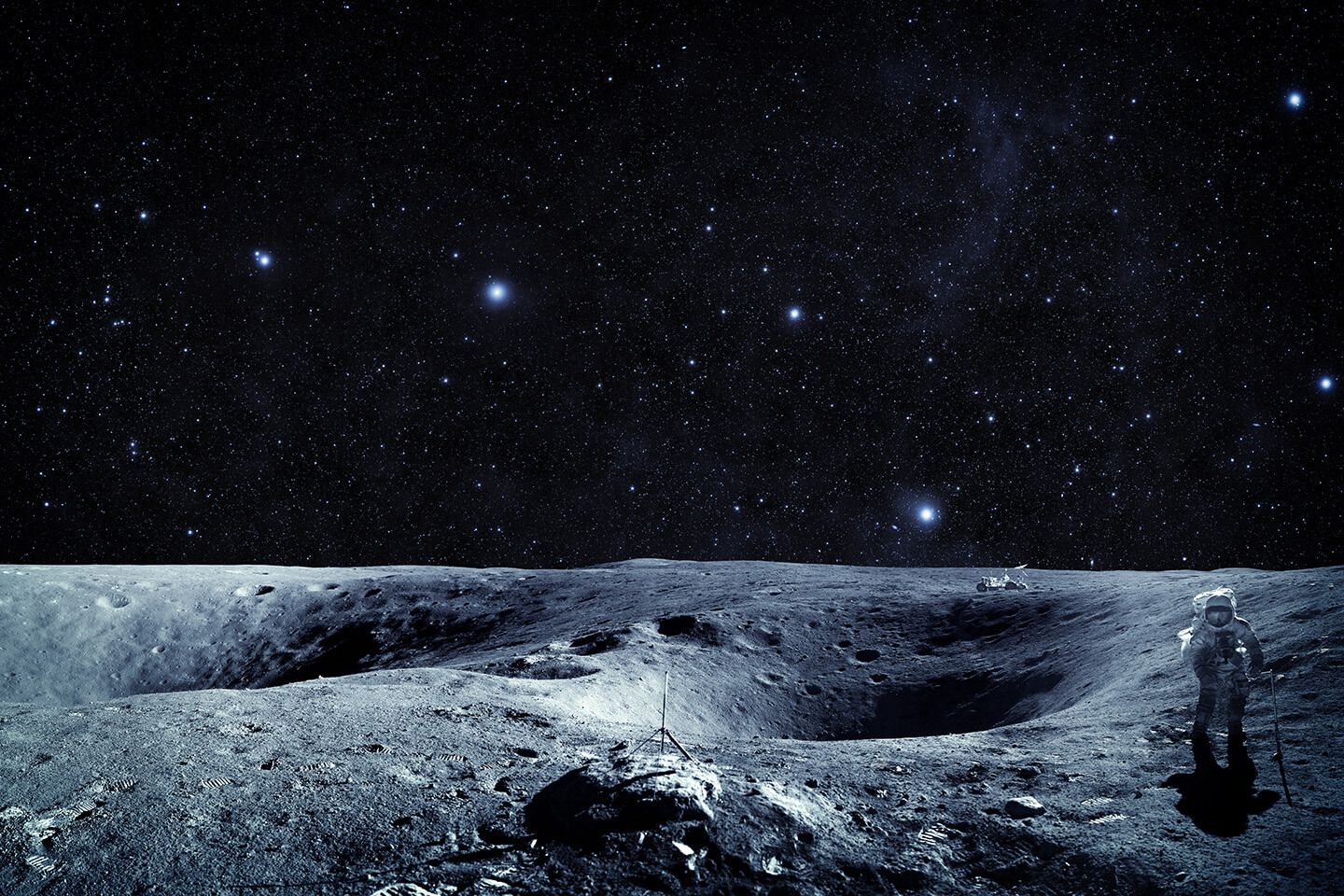 月の裏側は誰も踏み入れたことのない土地。そこから見えるのは、漆黒の宇宙に広がる無限の星かもしれない
