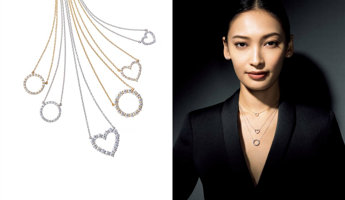 大政 絢さん「デビアス フォーエバーマーク」の清廉なダイヤモンドを  