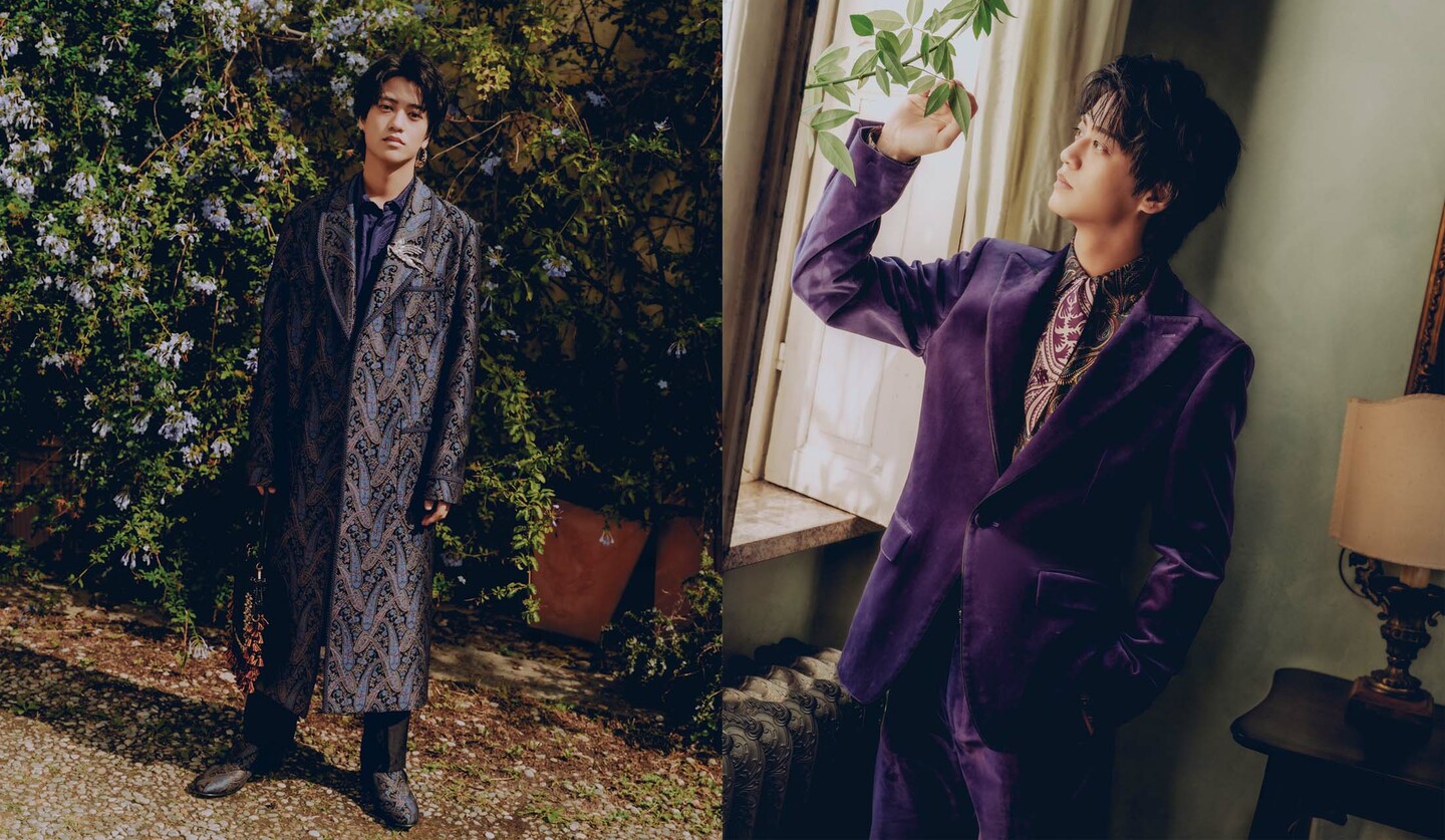 エトロの「2025 ホリデーコレクション」ウエアを纏ったグローバル ブランド アンバサダーを務める高橋海人さん